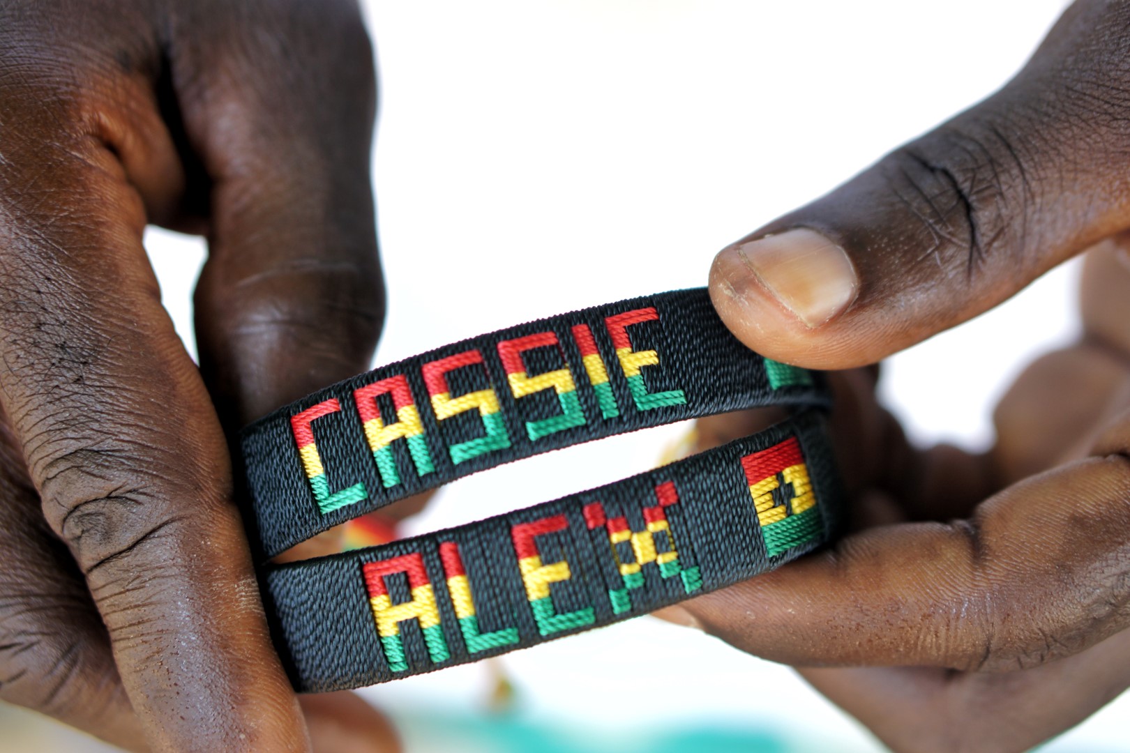 Ghanian customized friendship bracelet made in Ghana