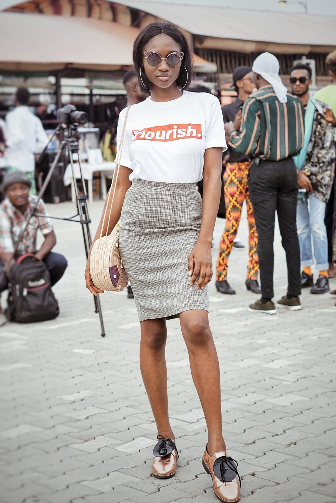 t-shirt style inspiration model amaka oguike in cassie daves tee